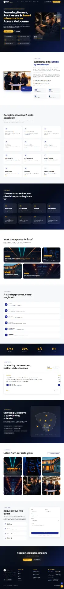 REVMA Electrical and Data Melbourne Australia electrician website built by MADSID Creations